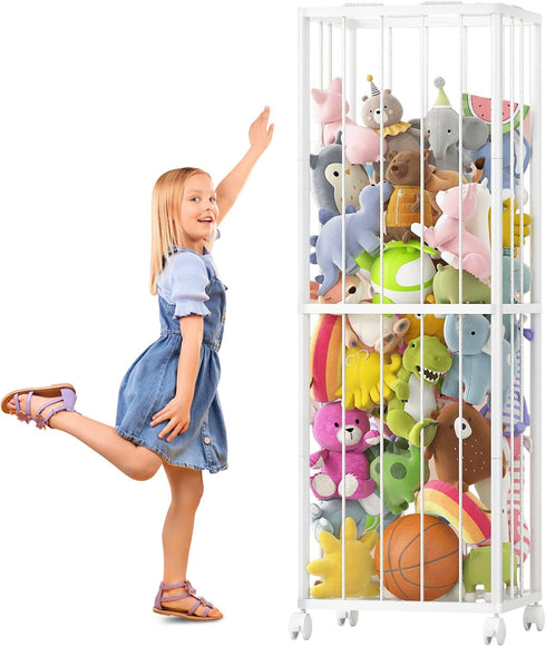 Fixwal Stuffed Animal Storage Zoo Metal Tube Extra Large Plushies Storage Stuffed