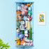 Corner Stuffed Animal Storage, Plush Toy Organizer with Adjustable Length, Wall Hanging Shelf for Kids Room (Blue)
