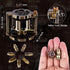 Metal Polyhedral Bullet Dice Set of 7 with Spinning Revolver Cylinder Container - DND Steampunk Style Dice