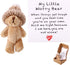 TOYMIS 1 Set Mini Plush Worry Bear with A Hat, Handmade Positive Small