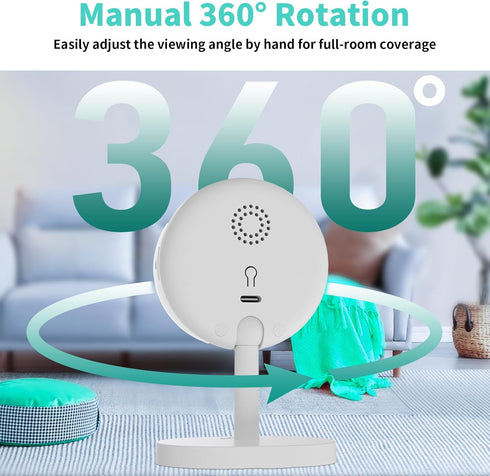 Alaga 2K 2 64G Indoor Security Camera, Baby Monitor, AI Motion Detection, Way Audio, Night Vision, Compatible