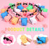 Syhood 150 Packs Mini Rubber Pigs with Sunglasses - Squeaky Piggy Bath Toys for Shower Birthday Party Favors