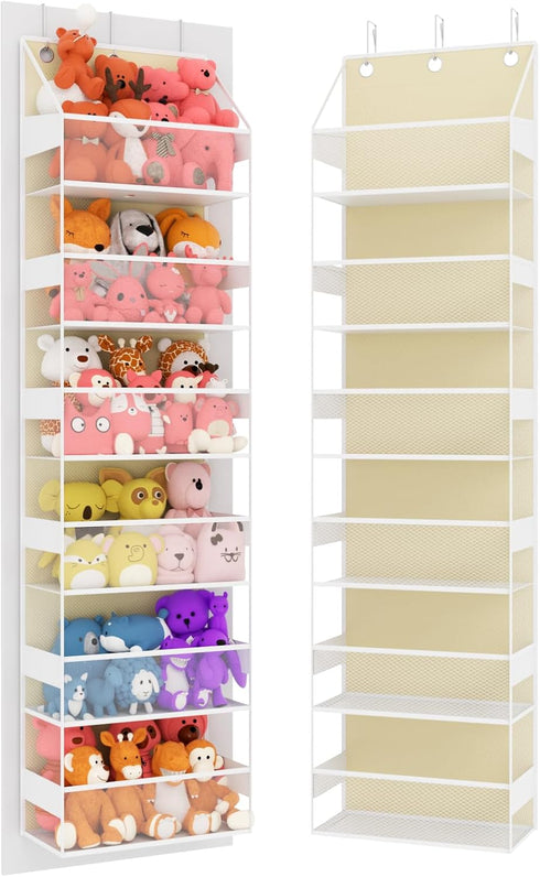 Over Door Hanging Organizer with 6 Shelves, Stuffed Animal Storage - Behind