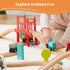 Set 39 3 4 5 Tiny Land Wooden Train for Toddler - Pcs- with Wooden Tracks Compatible with Major Brands - Expandable