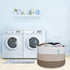 Extra Large Blanket Basket 87L - Cotton Rope Laundry Basket for Baby Nursery, Large Clothes Basket, White & Brown