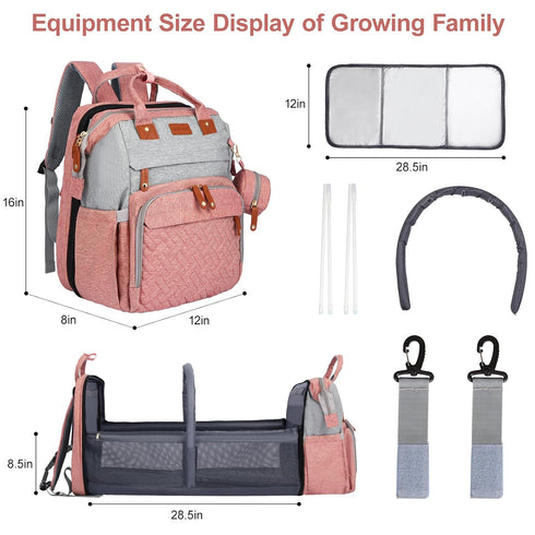 Backpack, Backpack, 900D Backpack, 3 1 Backpack JOYCE Diaper Bag with Changing Table Oxford Cloth, Large Capacity