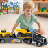3 4 5 6 7 21" Bstoyder Toddler Boy Toys for Years Kids, Semi Construction Carrier Truck Toy with Excavator and Dump