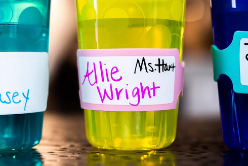 Pumpkin Doodle Permanent Write-on Labels for Bottles, Sippy Cups, Food Containers, 6pcs Multi-Pack