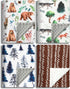 Jola's House 4 Pack Soft Woodland Baby Blankets30X40 for Unisex Girls or Boys Breathable