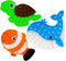 DEARIDAP 3 PCS Ocean Animal Fidget Toys for Kids, Marine Push Bubble Fidget