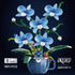 iixeal Set 567pcs Blue Orchid Flower Building for Adults, Coffee Cup Orchid Botanical Collection Plant Building Kit