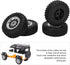 RC Car Tires Tyre Wheel, RC Car Tires Wheel Antislip Shock Absorption Excellent Strong Grip 4PCS for MN D90 D91 D96 D99 for WPL B14 B24 C14 C24(R789S Silver)