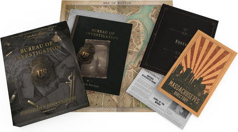 Bureau of Investigation: Investigations in Arkham & Elsewhere Board Game, Cooperative Mystery Game for 1-8 Players