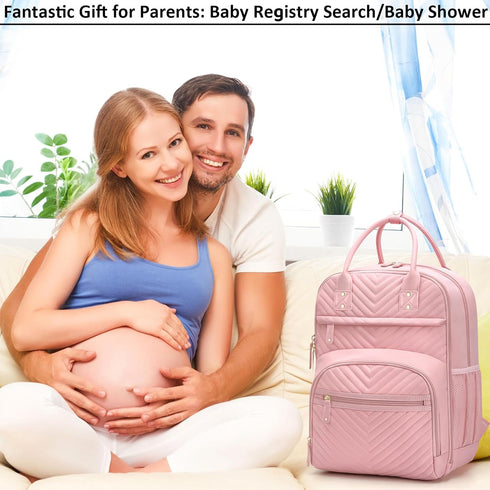 Backpack Tenot Diaper Bag for Women with Changing Pad, Baby Bag with Insulated Pockets Multifunctional Diaper Bags