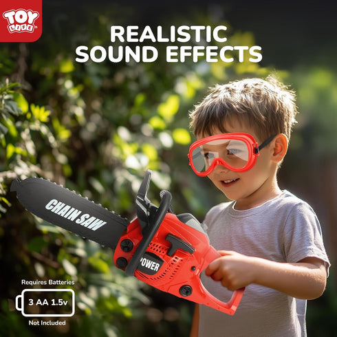 Set Set 3 4 5 6 7 8 TOY Life Toy Chainsaw Kids Tool with Gloves Toddler Pretend Play Construction Tool Electric
