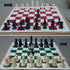 Vbestlife Tournament Chess Game Set, Complete International Chess Pieces, Black & White Chess Board Set (Large 77mm)