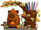 temeilr Capybara Micro Building Blocks Set-1880PCSMulti functional self-assembly Flowers and PLANTS Capybara Cute