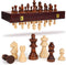 Wooden Magnetic Chess Set 15-Inch Foldable Wooden Chess Board with Magnetic Pieces,
