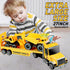 27" 3 4 5 Dwi Dowellin Large Friction Powered Construction Truck Car Toy with Excavator and Dump,Semi Truck Toys