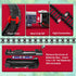 Set deAO Christmas Train Toys for Kids, Toy Train Track Locomotive Engine Battery Powered Railway Kits with Road Signs
