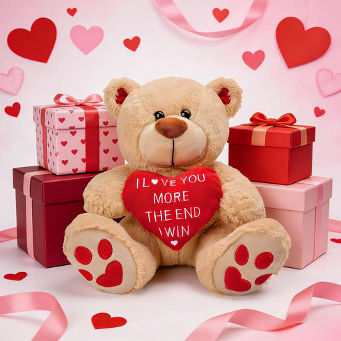 CaseTank 10 Inches Valentines Day Gifts for Her Kids: Teddy Bear Funny Cute Stuffed Animal Plush Present, Valentines