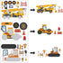 24 Sheets Construction Truck Stickers Make Your Own Truck Stickers Boys Birthday Party Favors Construction Themed