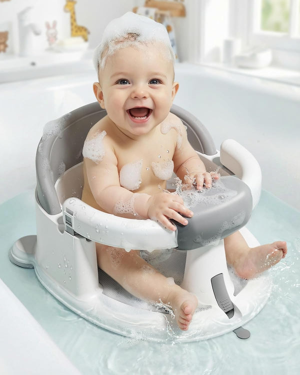 ONTHEWEI Baby Bath Seats for Babies Sitting Up, Non-Slip Baby Bathtub with