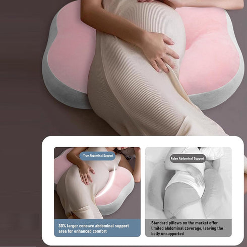 Eujgoov Pregnancy Pillow with Lumbar Support for Side Sleeping, Belly Support U Shaped Multifunctional Washable