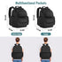 Backpack, Backpack 2 TravelBlack Mancro Diaper Bag Extra Large Capacity Baby Diaper with Insulated Pockets and Stroller