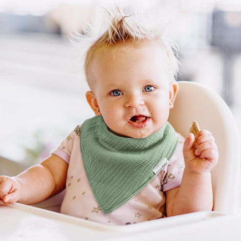 Girls,10 Pack Set Drooling,100% Muslin Baby Bibs for Boys Super Absorbent Baby Bandana Drool Bibs for Teething