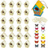 Outus 24 Pcs Wooden DIY Birdhouse Kits for Kids to Build, 4 Shapes