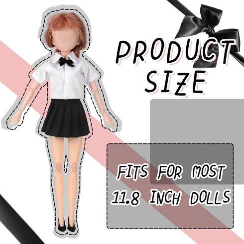 8 11.8 Inch Bencailor Pieces Doll Clothes for Doll Accessories Shirt Skirts Dress Outfit Clothing for Birthday