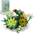 Mini Bricks Succulent Plant Building Kit, 389PCS DIY Ecology Collection Building Toy, Bouquet Set Gifts