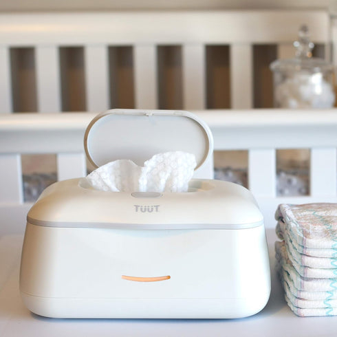 Tuut Baby Wipe Warmer & Wipes Dispenser - Sleek Diaper Wipes Holder for