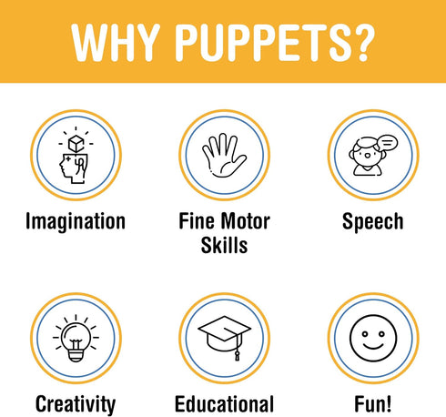 14" Silly Puppets Robot Hand Puppet - Engaging Toy for Kids and Adults