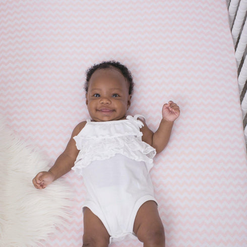 100% 2 Pack Universal Fit Crib Sheets - Natural Soft Jersey Knit Cotton for Standard Crib and Toddler Mattress - (Pink
