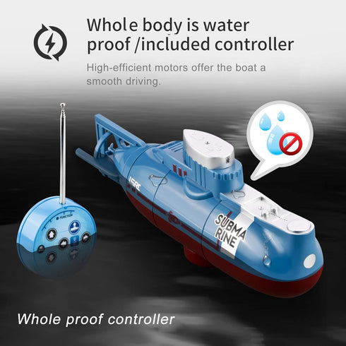 GoolRC Mini Waterproof RC Submarine - Remote Control Diving Toy