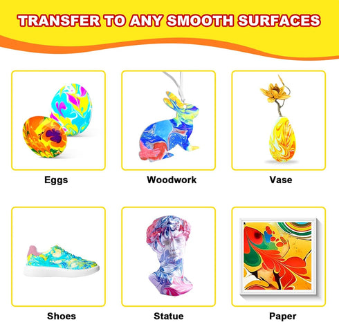 3+Years 8-13 5-7 3-6, Water Marbling Paint Kit,Easter Basket Stuffers,Arts and Crafts for Kids,Birthday Gifts for Girls