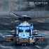Set (1711 Military Helicopter Building Large Army Plane Model, Rotating Rotor Blades, Compatible with Lego for Boys