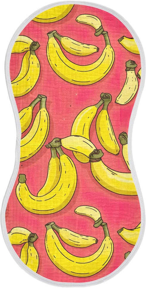 J JOYSAY Banana Baby Burp Cloths for Boys Girls Large 22''x11'' Cotton Burp Clothes