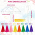 Eccliy Mini Doll Umbrella 11.8 Inch Colorful Tiny Plant Beach Sunny Rainy 1:6 Scale Doll Umbrella