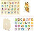 Wooden Peg Puzzle for Toddlers, Alphabet Learning Toys, Chunky ABC Shape Puzzles for Kids, Preschool Knob Puzzle
