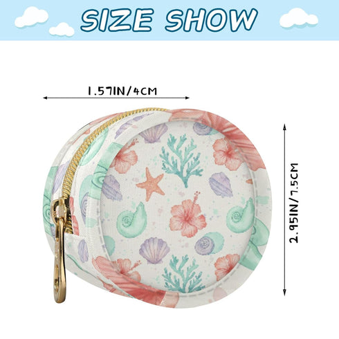 PYBUG Shell Round Pacifier Storage Case, Polyester & TPU Lined with Hook Buckle, Pacifier Container Box for Baby