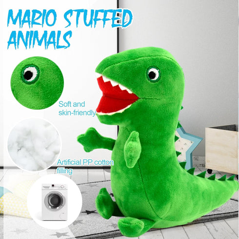 George Dinosaur Plush Stuffed Cartoon Dinosaur Doll Toys, 12” Green Dinosaur Stuffed Animal