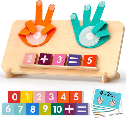 Preschool Learning Toys for Toddlers 2-4, Educational Math Manipulatives Number Counting Blocks, Montessori Gifts