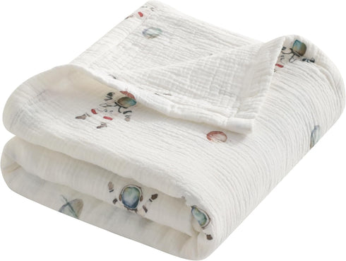 NTBAY Muslin Toddler Blanket, 4-Layer, 42x60 Cozy Preschool Nap Blanket, Soft Breathable