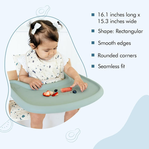 Nibble And Rest Coverall Stokke Tripp Trapp Highchair Placemat, Silicone Placemat for High Chair