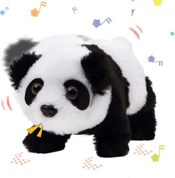 Hopearl Crawling Panda Interactive Electronic Pet Plush Toy - Sounds and Movements, Animated Shaking Head Gifts for
