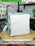 LANGYASHAN Square Storage Baskets, Waterproof Canvas Children Laundry Nursery Hamper, Toy Organizer Room Decor