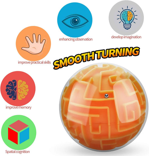 YongnKids Amaze 3D Memory Sequential Maze Ball Puzzle Toy for Kids Adults - Challenges Game Lover Tiny Balls Brain